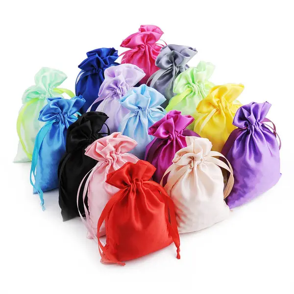 Drawstring Stain Pouch Bag with Ribbon Gift Bag