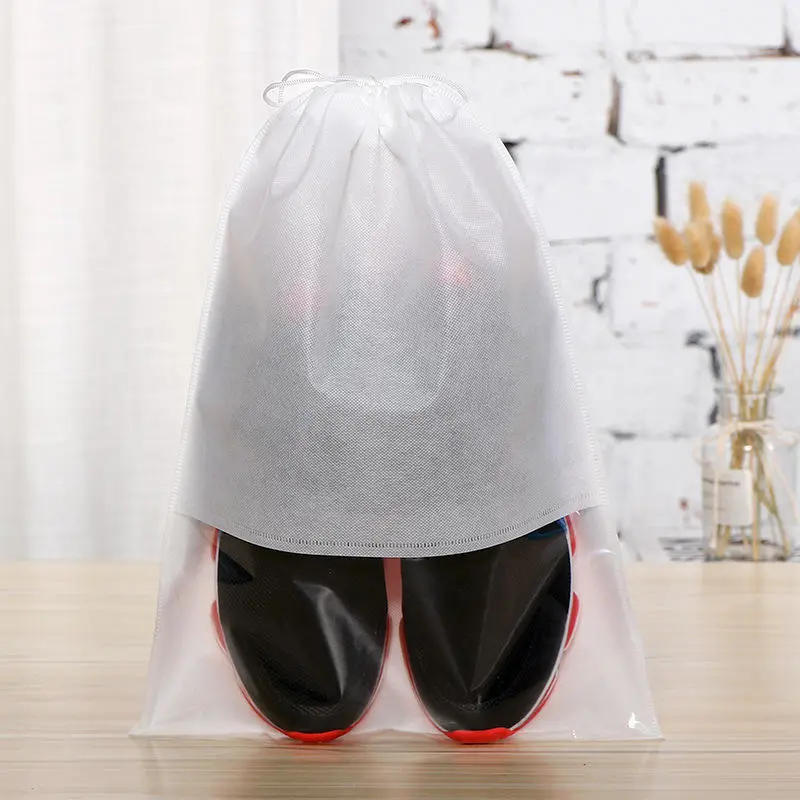 Custom Travel Shoe Bag Non-Woven Drawstring Dustproof Shoes Pouch