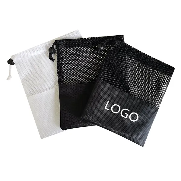 Solid Mesh Bag Drawstring Packaging Small Pouch