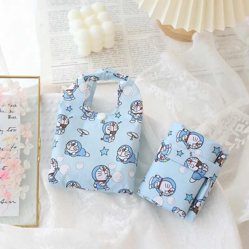 Custom Logo Reusable Waterproof Foldable Shopping Bag With Pouch