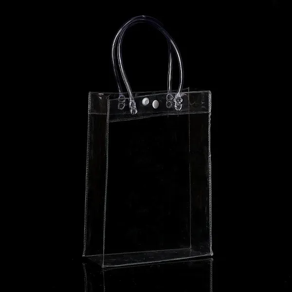Transparent Clear Handle PVC Gift Packaging Customized Shopping Bags