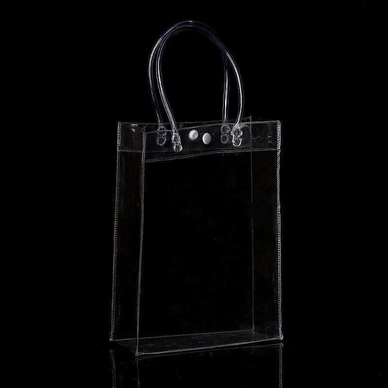 Transparent Clear Handle PVC Gift Packaging Customized Shopping Bags