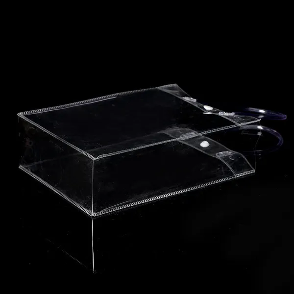 Transparent Clear Handle PVC Gift Packaging Customized Shopping Bags