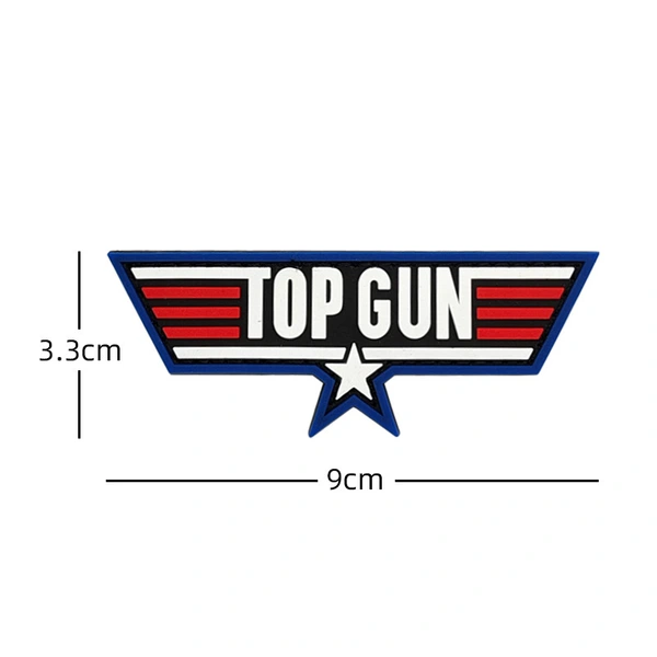 Top Gun PVC Rubber Hook and Loop Badges Tactical Clothes Armband