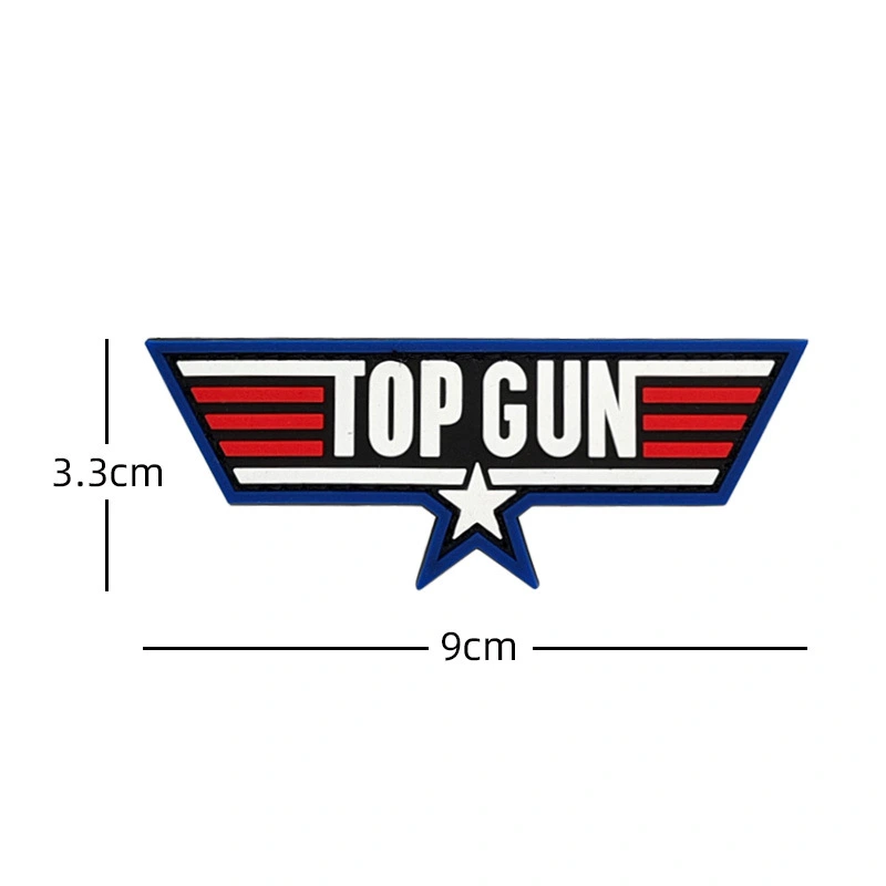 Top Gun PVC Rubber Hook and Loop Badges Tactical Clothes Armband