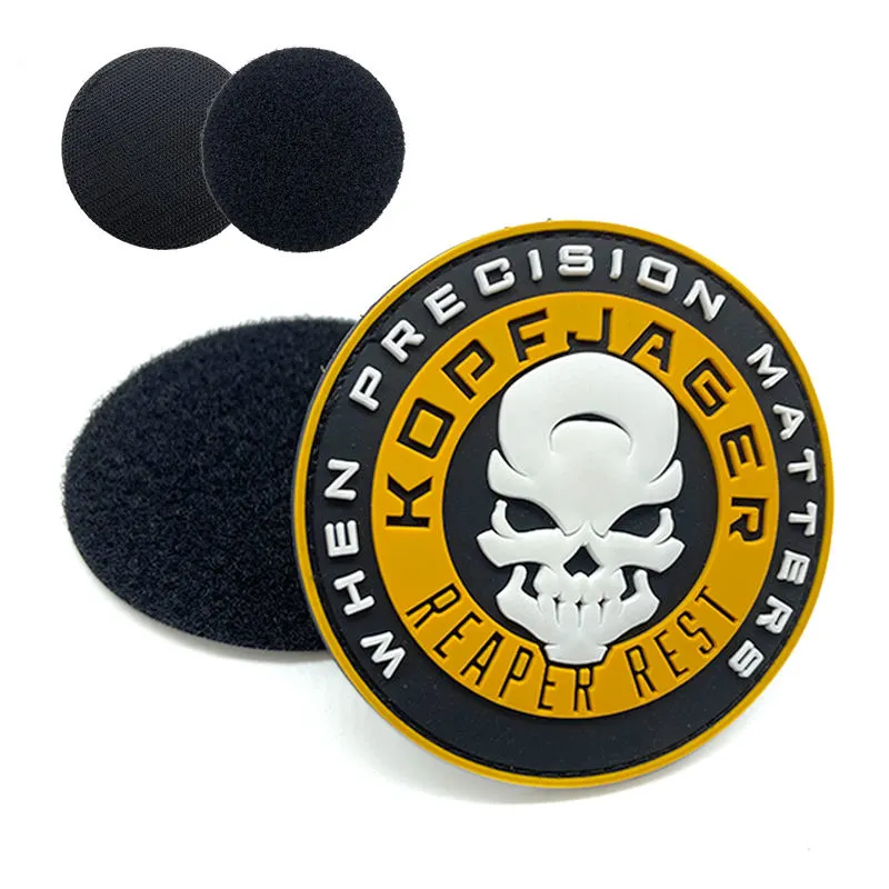 Custom Designer Silicone 3D Hook PVC Brand Logo Velcroc Patch