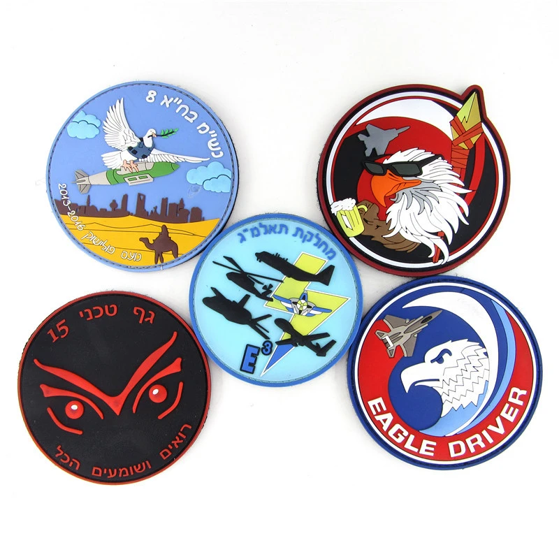 Custom 3D Heat Transfer Silicone Label Embossed Logo Pvc Rubber Patch