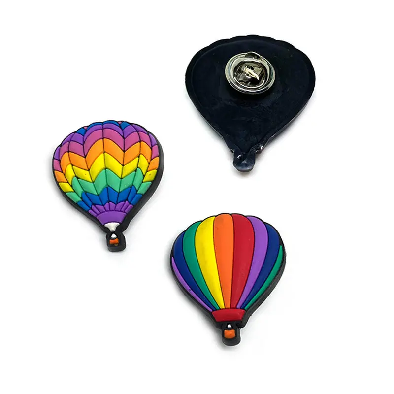 Soft Hot Air Balloon Design PVC Pin Badge
