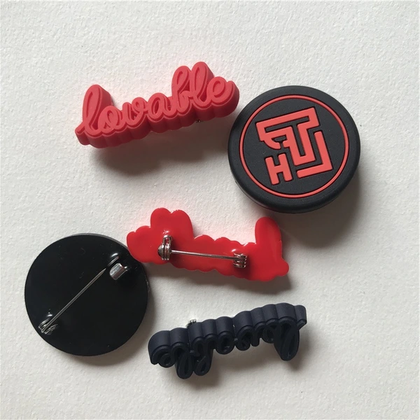 Promotional Soft 3D Cartoon Brooch Rubber Badge