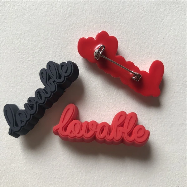 Promotional Soft 3D Cartoon Brooch Rubber Badge