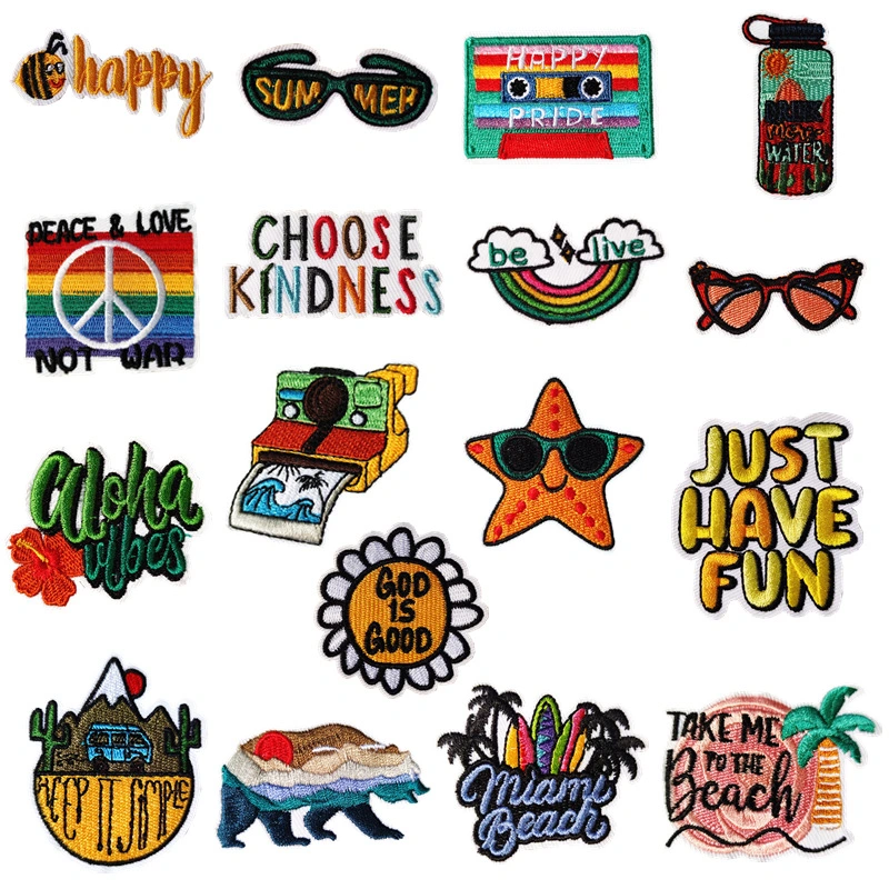 Embroidered Iron on Outdoor Scenery Patch for Clothing DIY Accessories