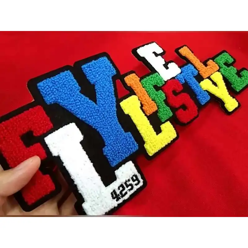 Customl Sew-on Logo Felt Towel Embroidery Chenille Letter Patch