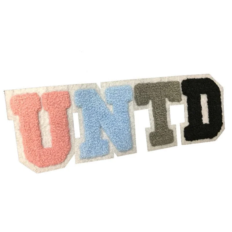 Customl Sew-on Logo Felt Towel Embroidery Chenille Letter Patch