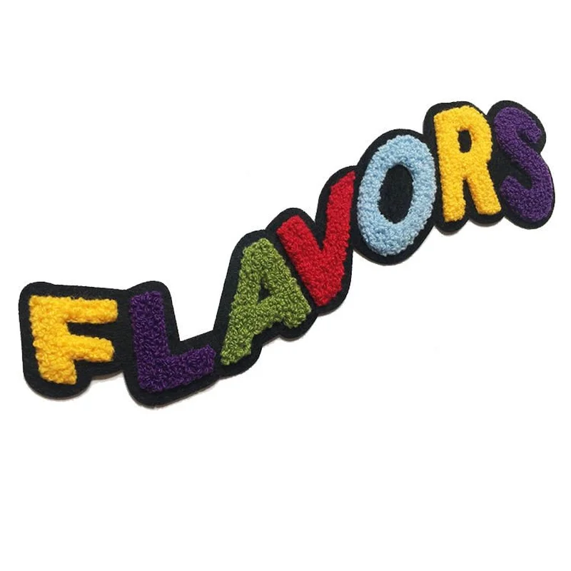 Customl Sew-on Logo Felt Towel Embroidery Chenille Letter Patch