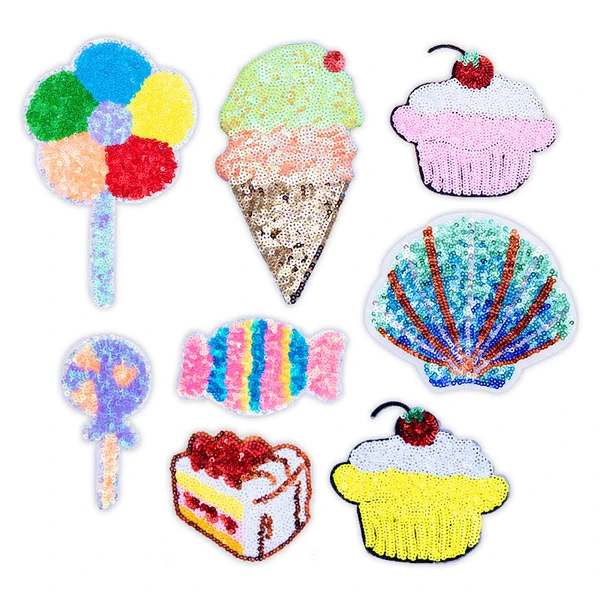 Shining Sequins Candy Cake Ice Cream Dessert Patch