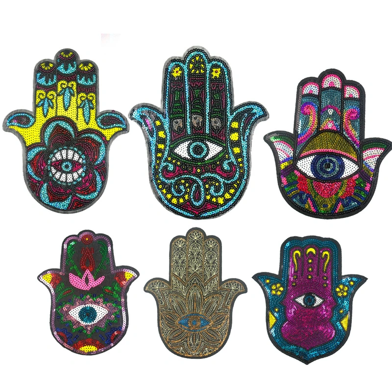 New Sequins Hand Eyes Icon Patch For Clothes Garment Accessories DIY