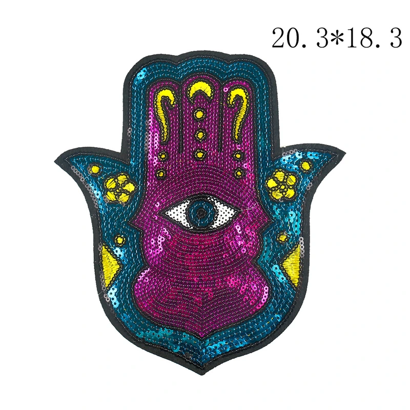 New Sequins Hand Eyes Icon Patch For Clothes Garment Accessories DIY