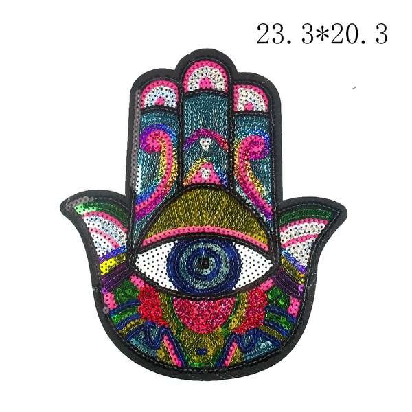 New Sequins Hand Eyes Icon Patch For Clothes Garment Accessories DIY