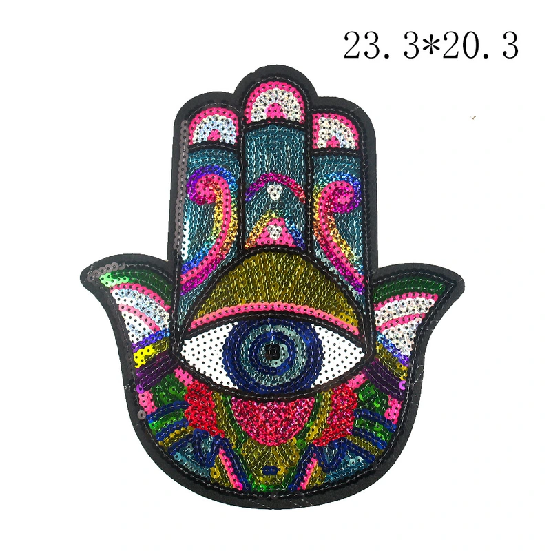New Sequins Hand Eyes Icon Patch For Clothes Garment Accessories DIY