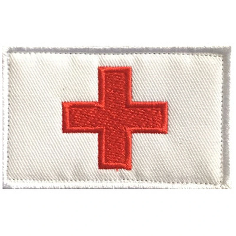 Customized Medical Assistance Embroidery Hook Loop Armband Badge
