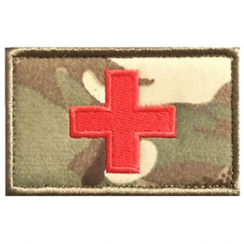 Customized Medical Assistance Embroidery Hook Loop Armband Badge