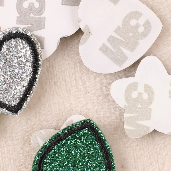 Sparkly Glitter Powder Stars Heart DIY Sticker Patch