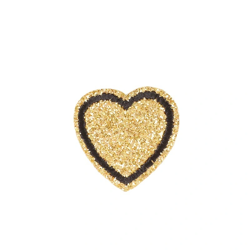 Sparkly Glitter Powder Stars Heart DIY Sticker Patch