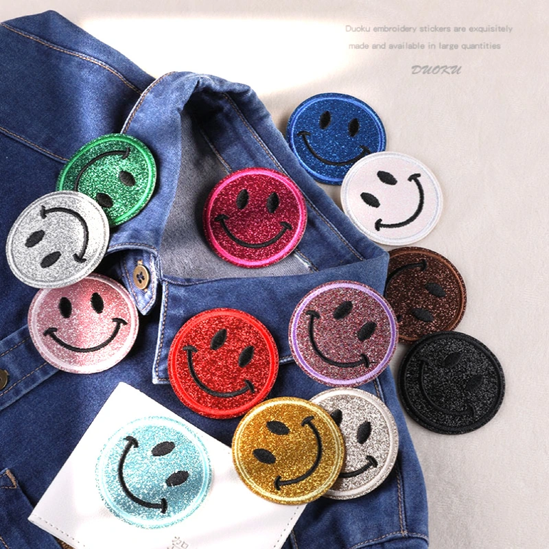 Smiley Expression Clothe  Patch Applique Diy Self Adhesive Sticker
