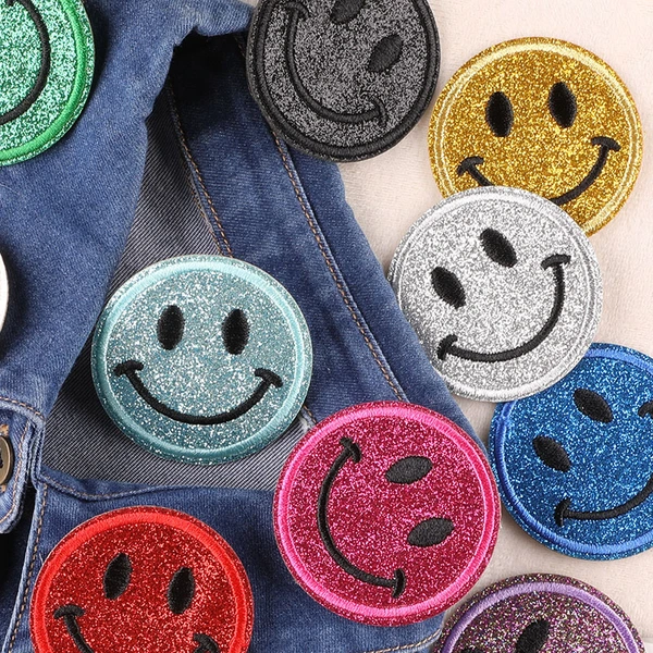 Smiley Expression Clothe  Patch Applique Diy Self Adhesive Sticker