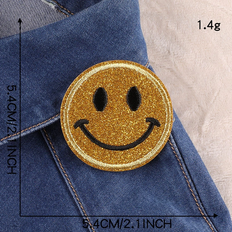 Smiley Expression Clothe  Patch Applique Diy Self Adhesive Sticker