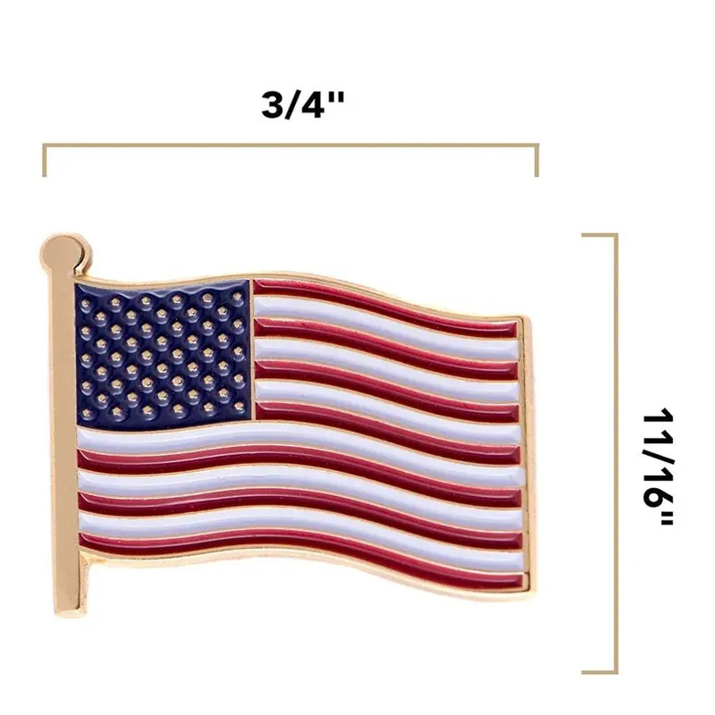 Promotional National Flag Enamel Pin Badge Country Flag Lapel Pin
