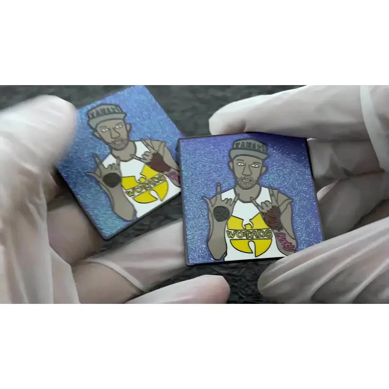 Zinc Alloy Metal Pin Personalized 3D Square Rapper Design Enamel Pin