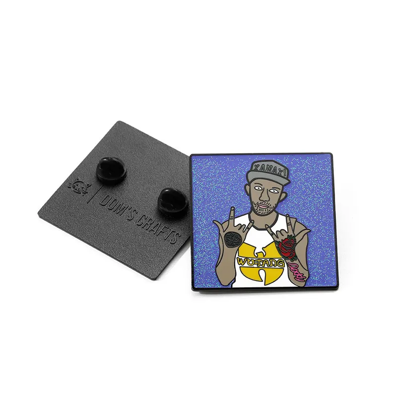 Zinc Alloy Metal Pin Personalized 3D Square Rapper Design Enamel Pin