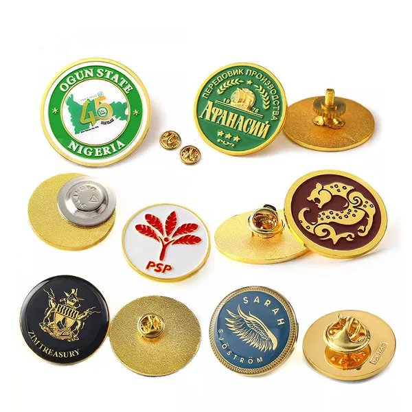 New Round Custom Epoxy Enamel Lapel Pins Gift Badge