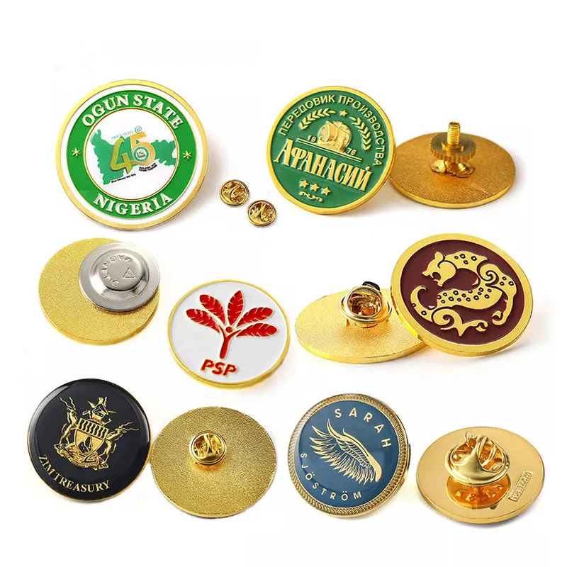 New Round Custom Epoxy Enamel Lapel Pins Gift Badge