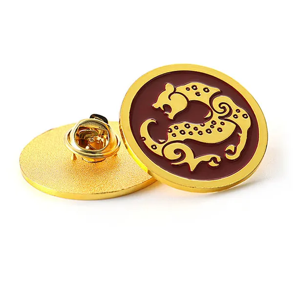 New Round Custom Epoxy Enamel Lapel Pins Gift Badge