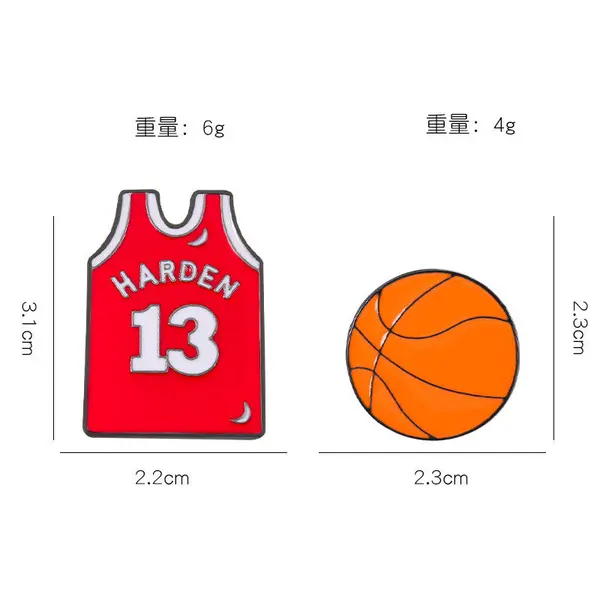 Hot Sell Sport Shirt Metal Crafts Custom Enamel Pins for Hat Backpack