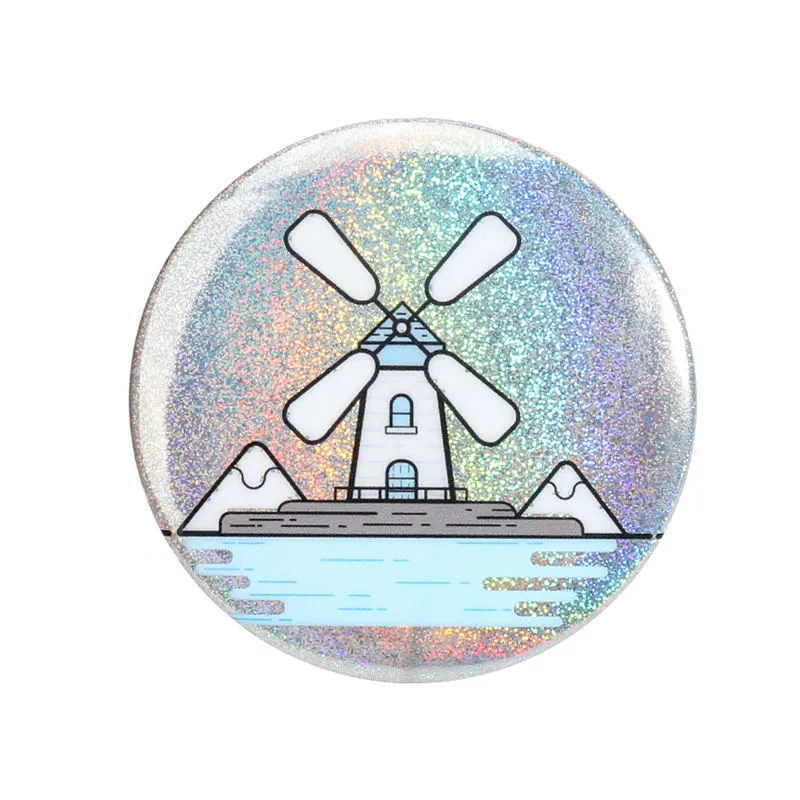 Custom Anime Heart Tin Badge Promotional Kawaii Button Pins