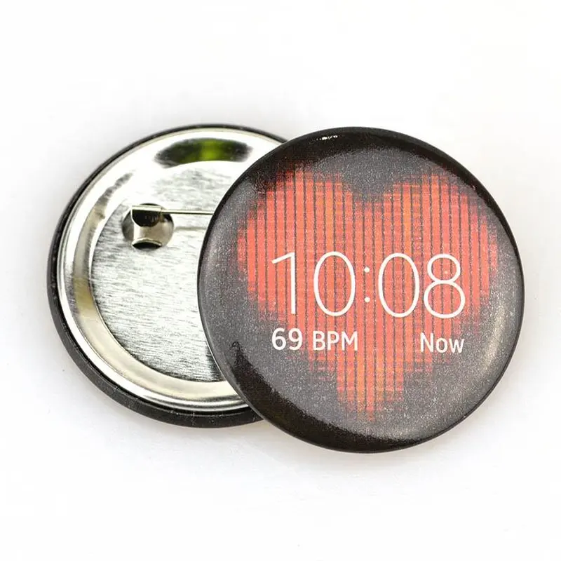 Tin Material Blank 44mm Round Pin Badge Button Badge With Custom Logo