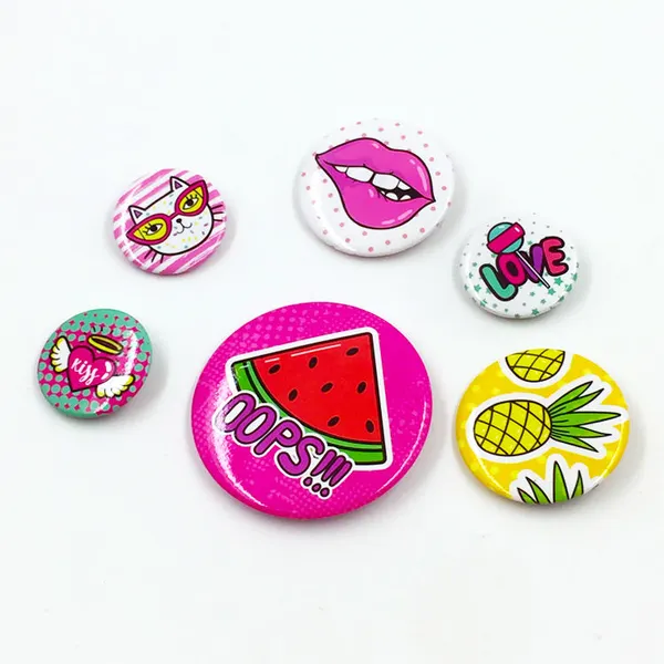 Hot Selling Button Badge Tin Badge 2 Inch Diameter Print Custom Design