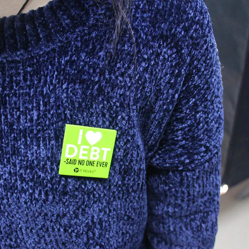 Promotional Custom Square Button Badge Brooch Metal Lapel Pin