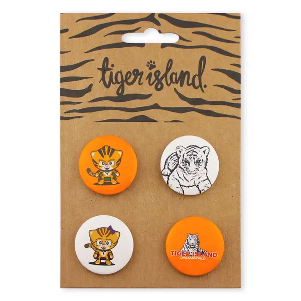 Custom Heat Transfer Tin Plate Metallic Clothing Magnetic Button Badge