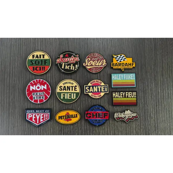 Customized Soft Enamel Badge Matt Black Metal Fridge Magnet Souvenir