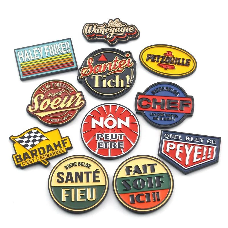 Customized Soft Enamel Badge Matt Black Metal Fridge Magnet Souvenir