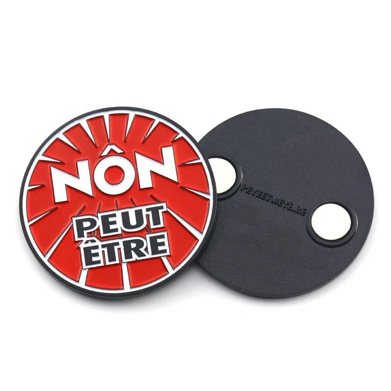 Customized Soft Enamel Badge Matt Black Metal Fridge Magnet Souvenir