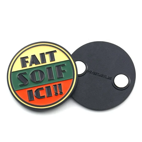 Customized Soft Enamel Badge Matt Black Metal Fridge Magnet Souvenir