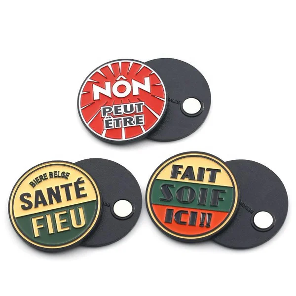 Customized Soft Enamel Badge Matt Black Metal Fridge Magnet Souvenir