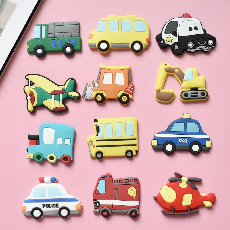 Kindergarten Teaching Various 3D PVC Vehicle Fridge Magnet