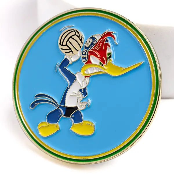 Wholesale Custom Design Logo Antique Metal Challenge Coin with Enamel