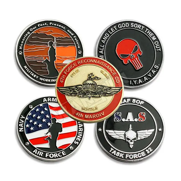 Custom Made 2D 3D Metal Enamel Metal Souvenir Coins Challenge Coins